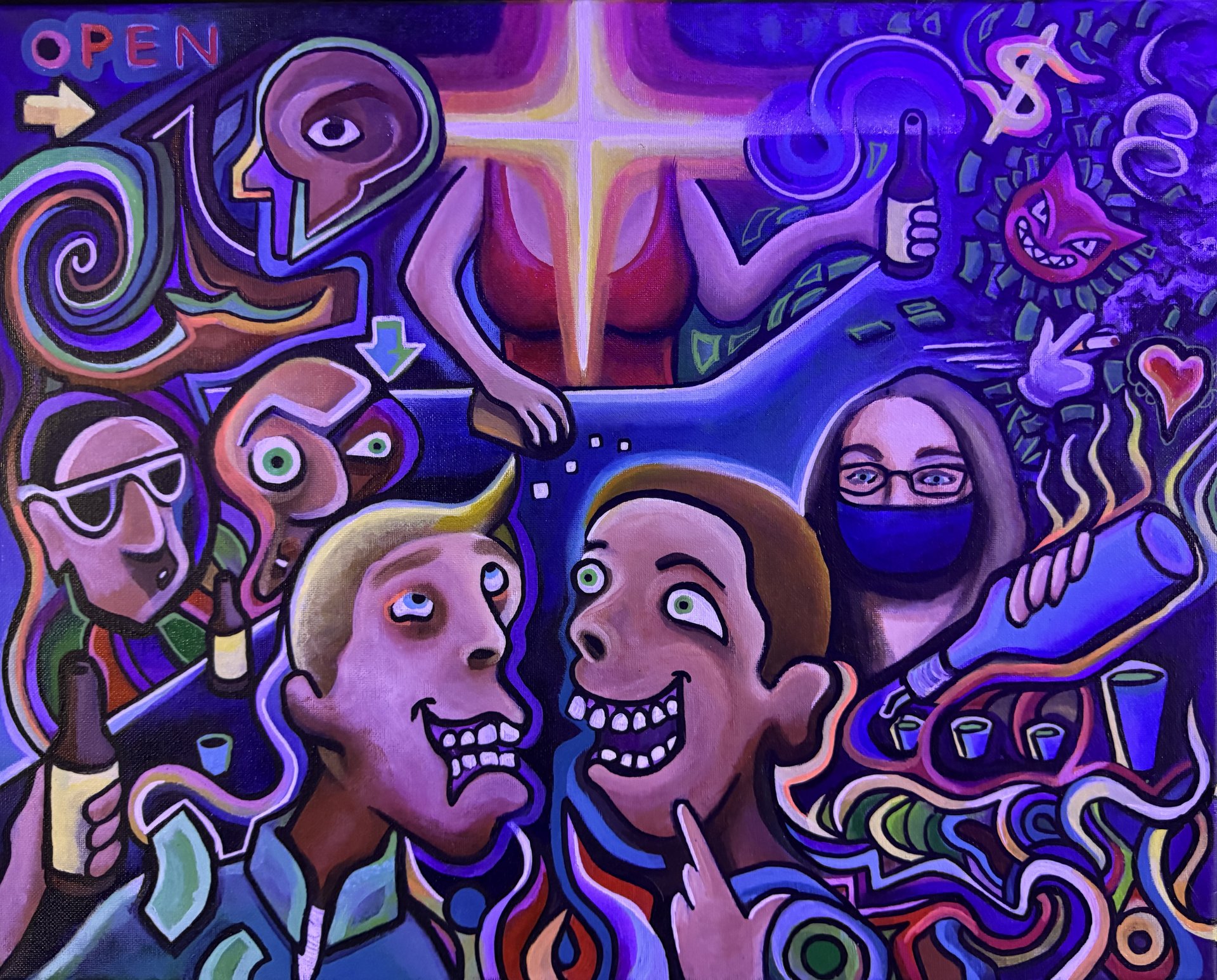 Covid Chaos under blacklight