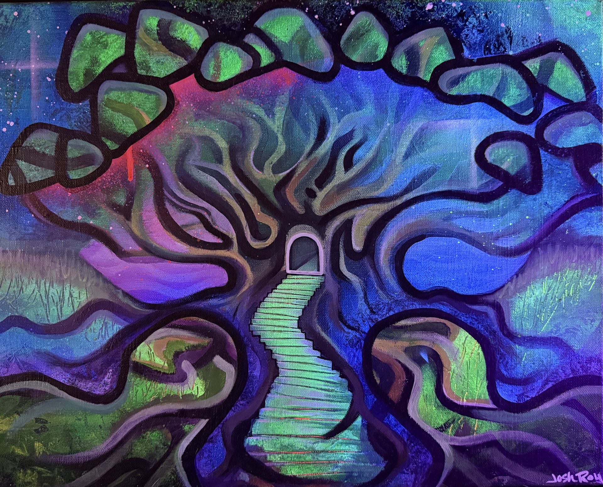 Mushlings & Moss under blacklight