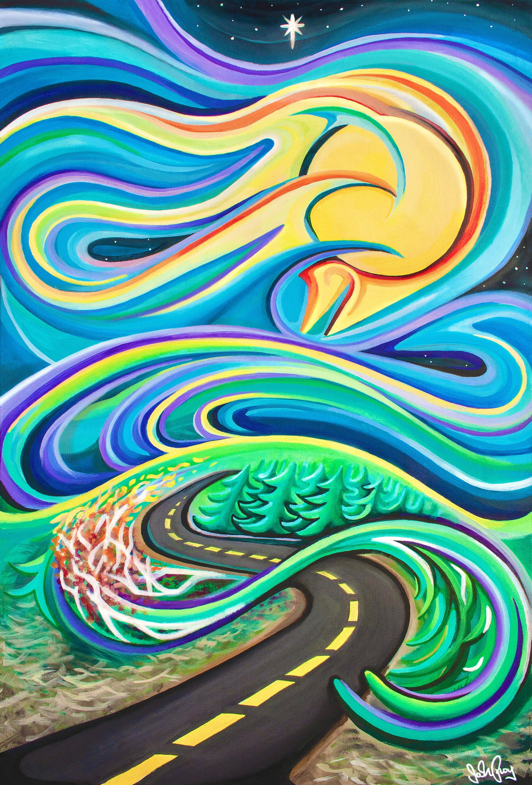 The Open Road - Live painting