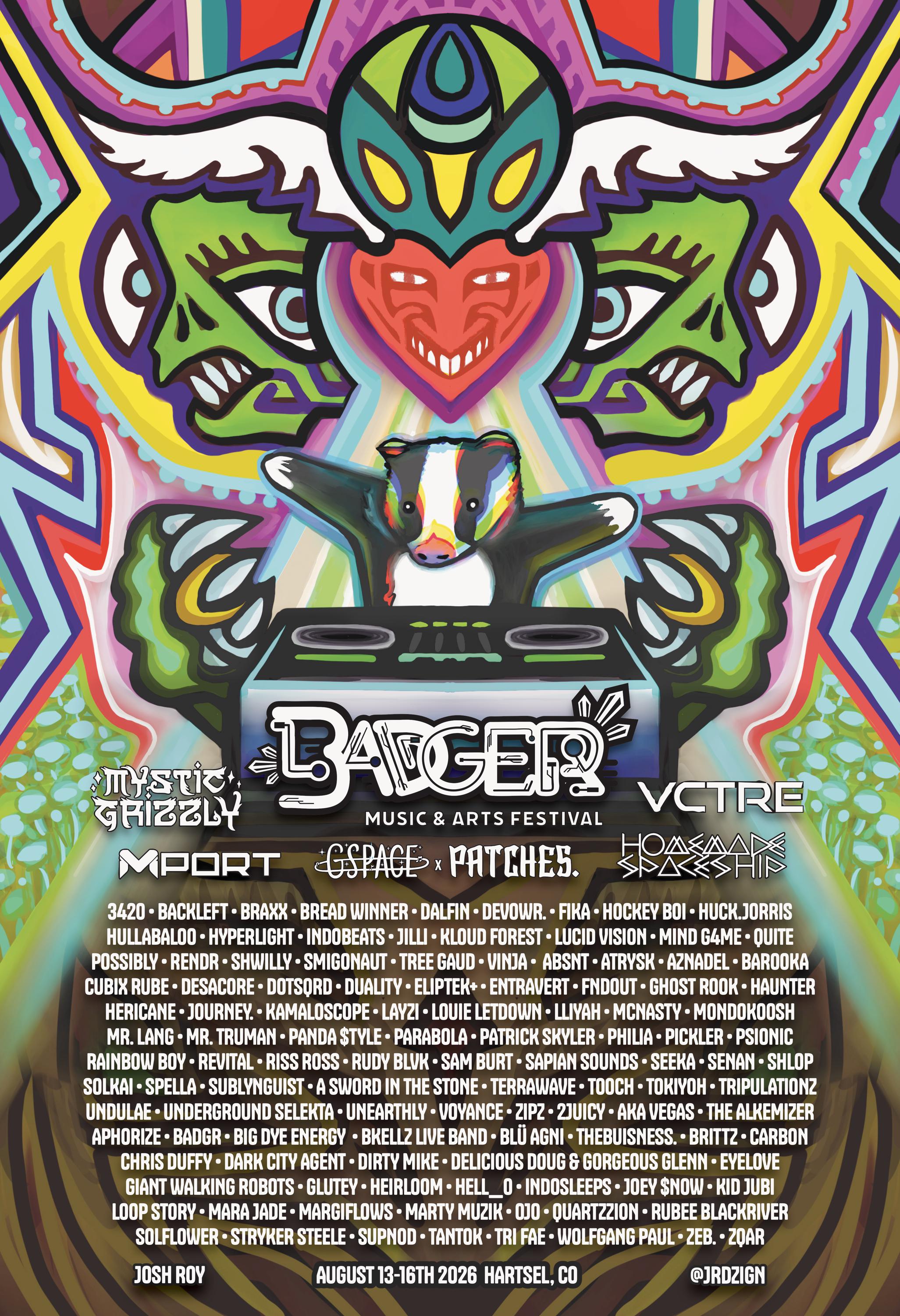 Official Badger Music Festival 2026 Poster